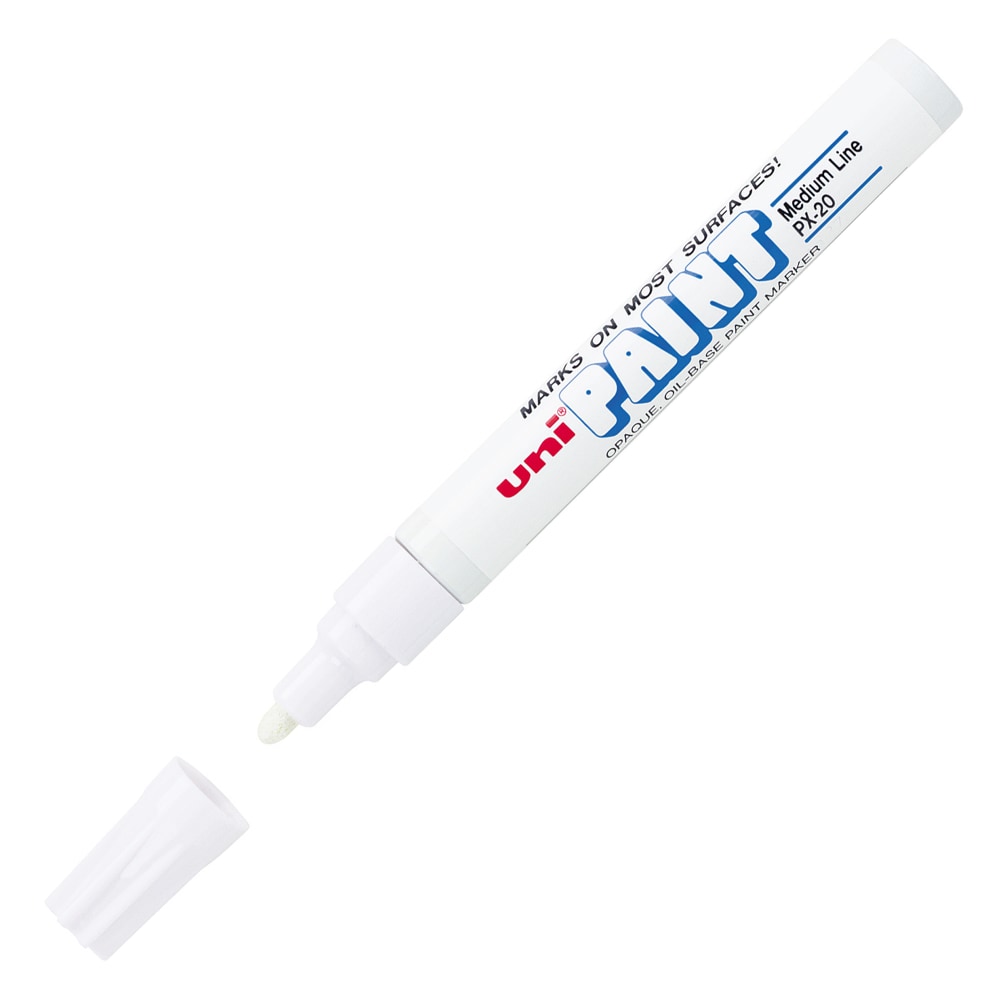 Uni-Paint Markers, Medium Point, White, Pack Of 12 MPN:63613
