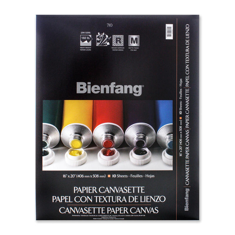 Bienfang Canvasette Paper Canvas, 12in x 16in, 10 Sheets Per Pad MPN:R270134