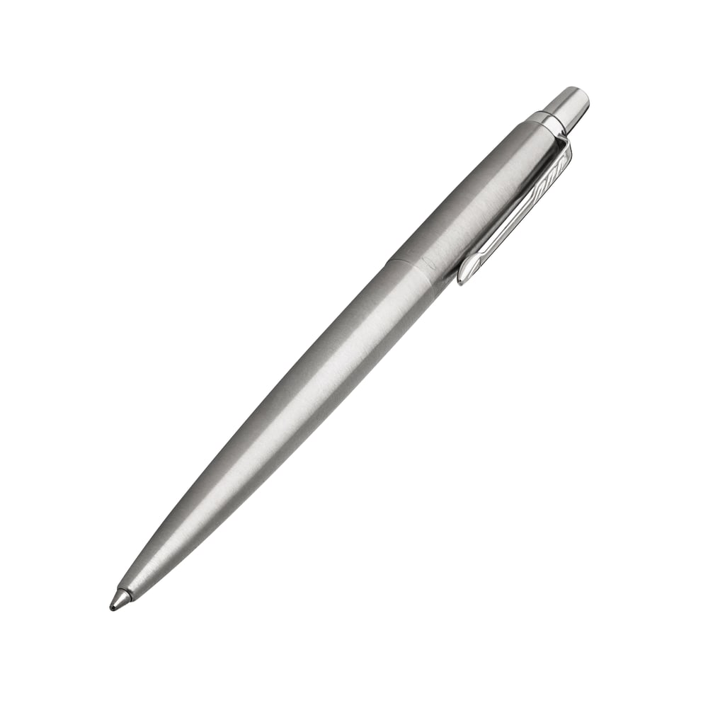 Parker Jotter Ballpoint Pen, Medium Nib, 0.7 mm, Stainless Steel Barrel, Blue Ink MPN:1953170