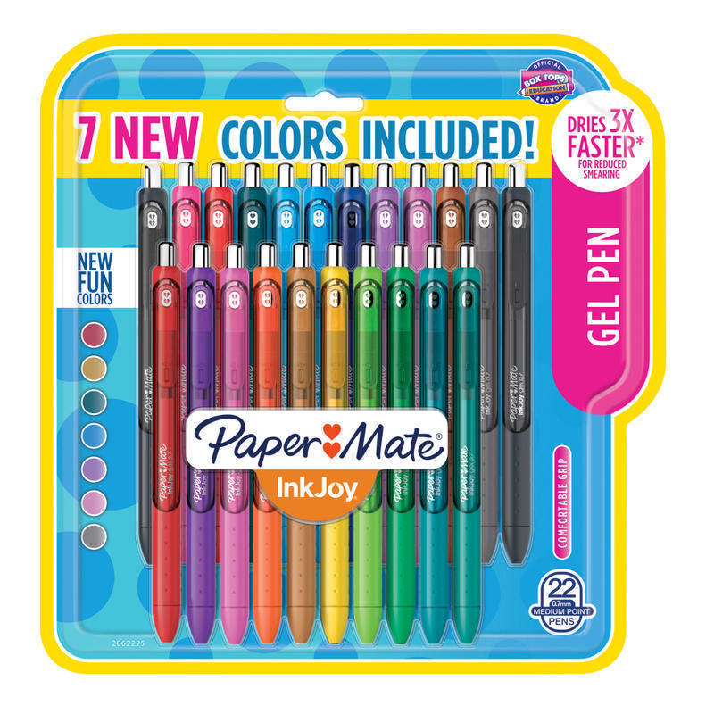 Paper Mate InkJoy Gel Pens, Medium Point, 0.7 mm, Assorted Ink Colors, Pack Of 22 Pens MPN:2062225
