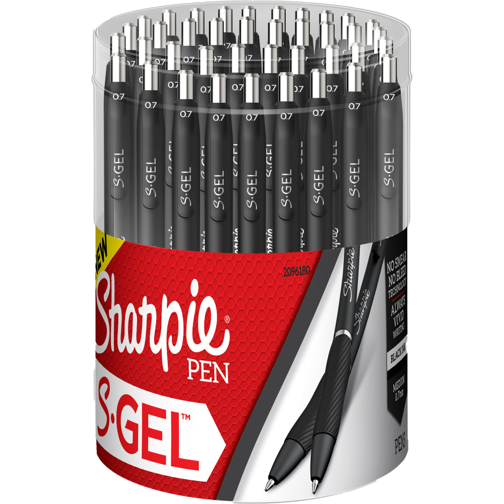 Sharpie S-Gel, Gel Pens, Medium Point (0.7mm), Black Ink Gel Pen, With Canister, 36 Count MPN:2096180