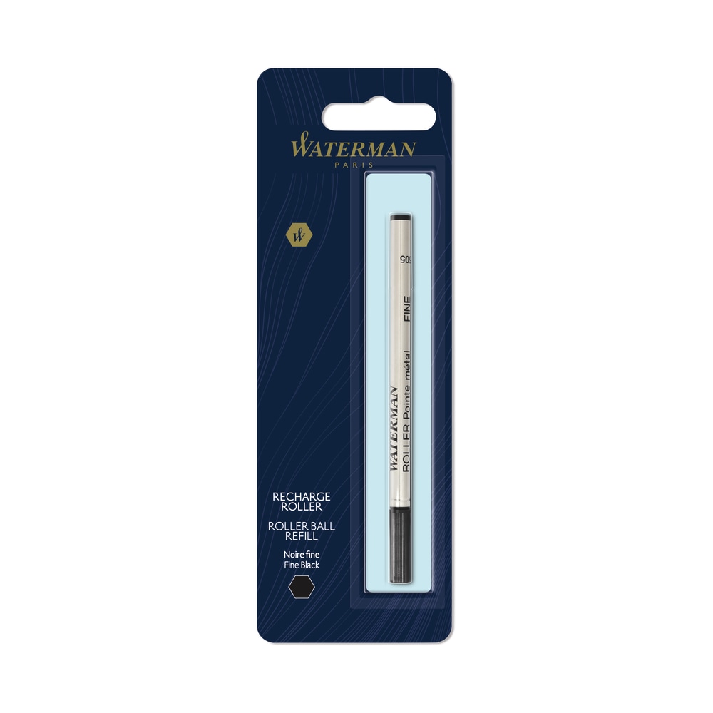 Waterman Rollerball Pen Refill, Fine Point, 0.5 mm, Black MPN:54095