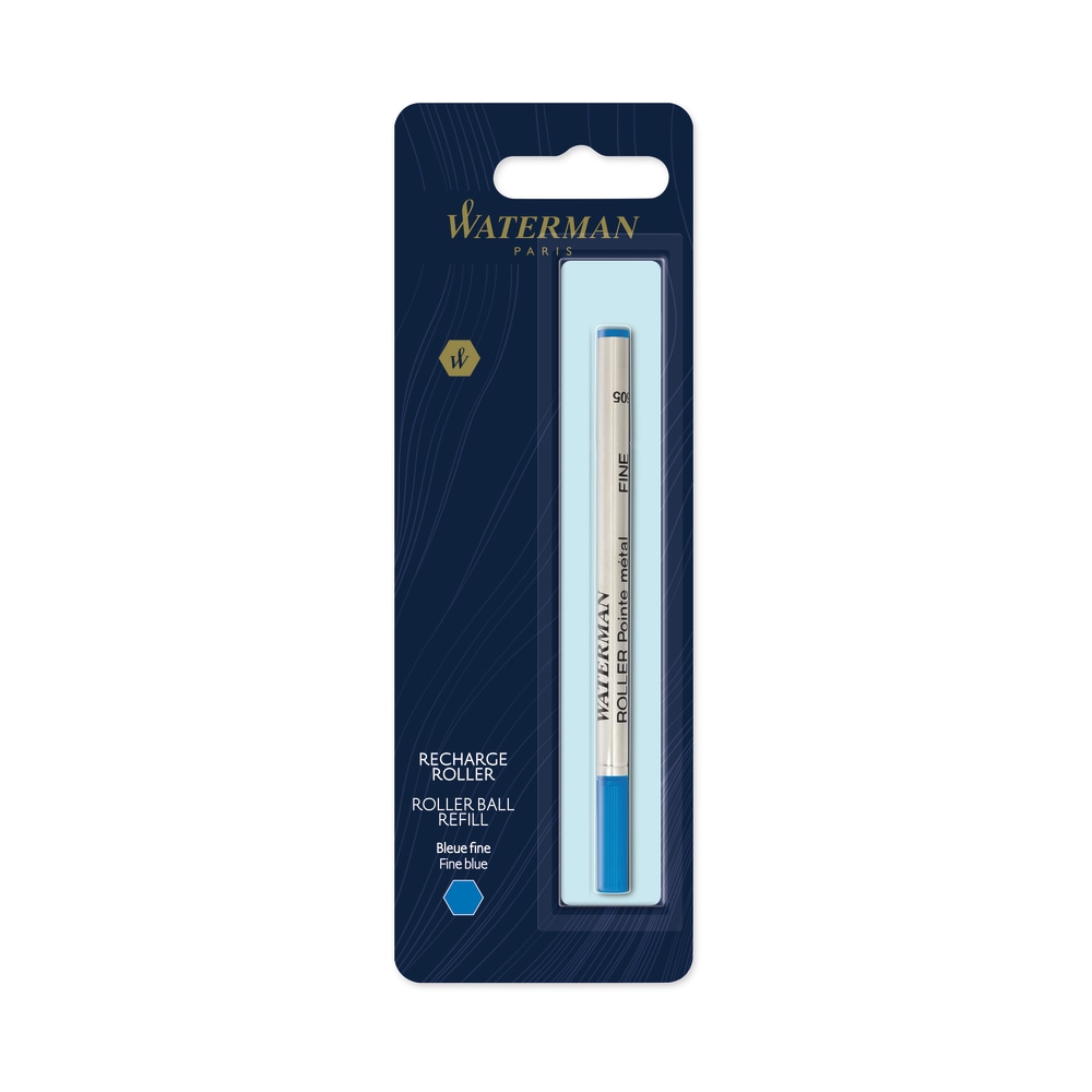 Waterman Rollerball Pen Refill, Fine Point, 0.5 mm, Blue MPN:54096
