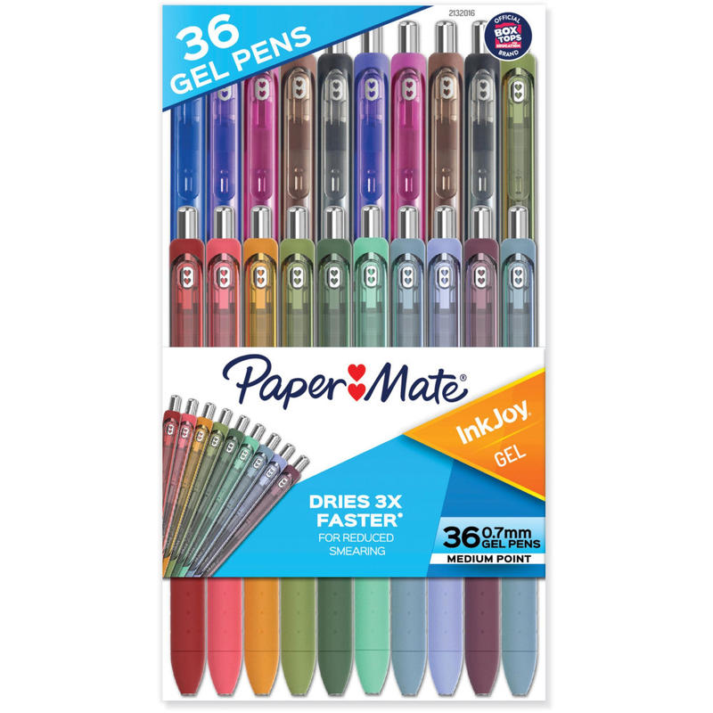 Paper Mate InkJoy Gel Pens, Pack Of 36, Medium Point, 0.7 mm, Assorted Colors MPN:PAP2132016