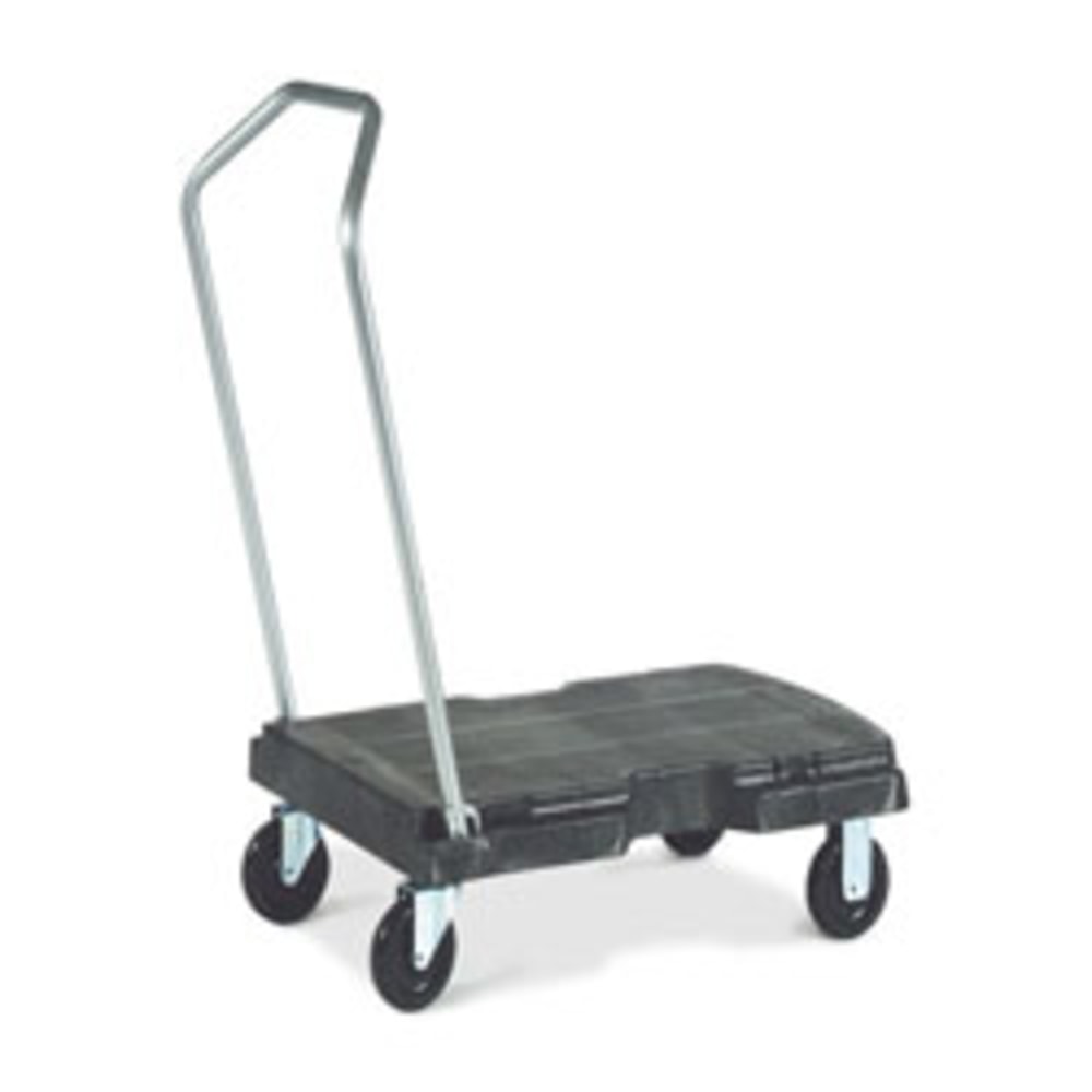 Rubbermaid Commercial Utility Duty Triple Trolley - Push/Pull Handle - 500 lb Capacity - 5in Caster Size - 4401BLA MPN:4401BLA