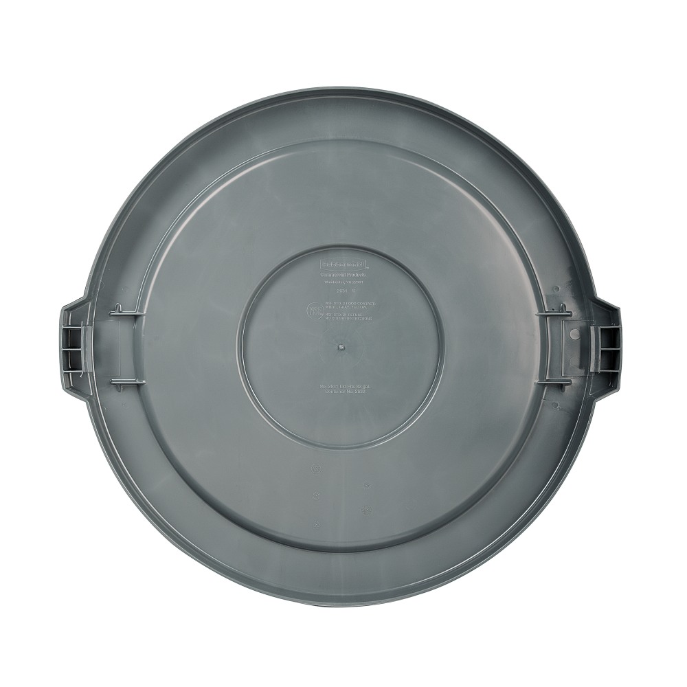 Rubbermaid Commercial Brute 10 Gal Lid Gray - Round - 16in Diameter - Resin, Plastic - Gray MPN:260900GY