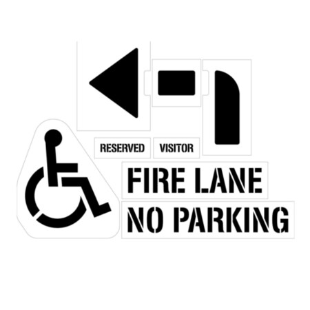 Stencil, Parking Lot Starter Kit, 1/8