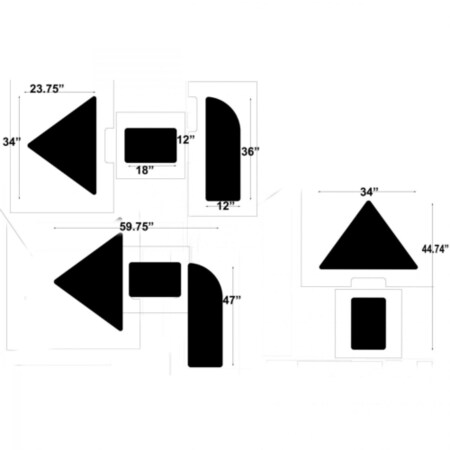 Stencil, 3-pcs., Arrow Kit, 1/8