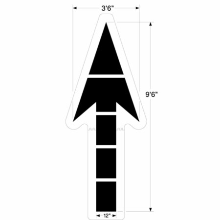 Stencil, Large Fed Straight Arrow, 1/8