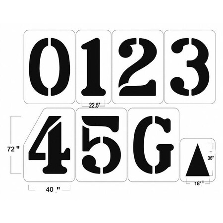 Athletic Stencil, 6ft Football Kit, 1/8