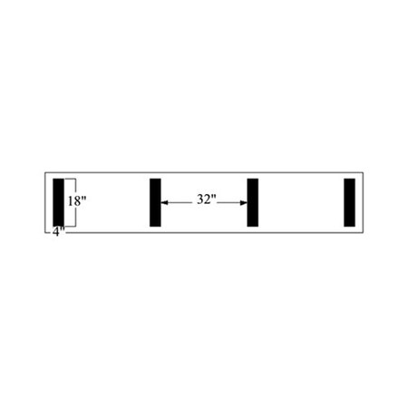 Athletic Stencil, Hash Mark, 1/8