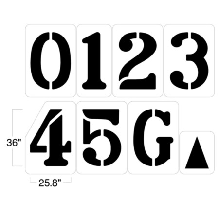 Athletic Stencil, 3ft Football Kit, 1/8