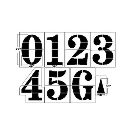 Athletic Stencil, NCAA FB Kit, 1/8