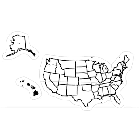 Playground Stencil, Small US Map, 1/8