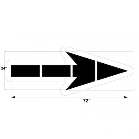Stencil, 6ft., Fed Straight Arrow, 1/8