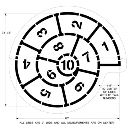 Playground Stencil, Snail Hopscotch, 1/8 MPN:10003386