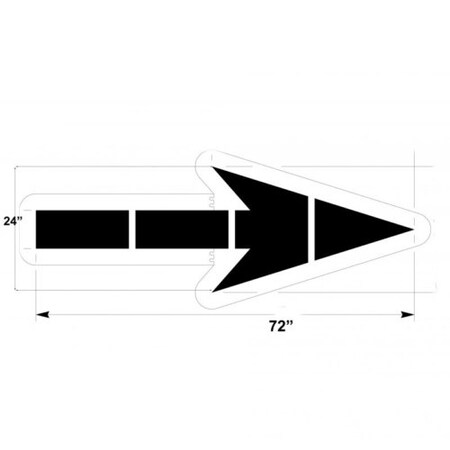 Stencil, 4ft., Fed Straight Arrow, 1/8