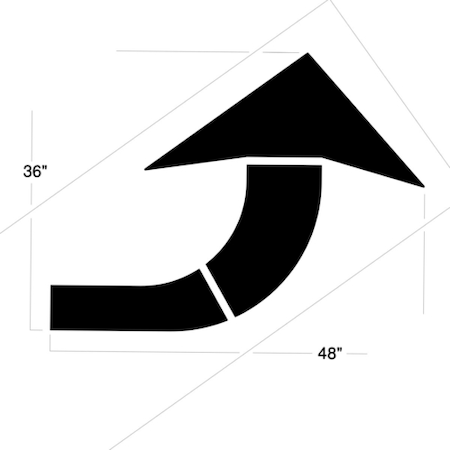 Stencil, 4ft., Federal Curved Arrow, 1/8