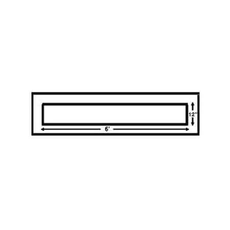 Stencil, 1ft x 6ft., Stop Bar, 1/8