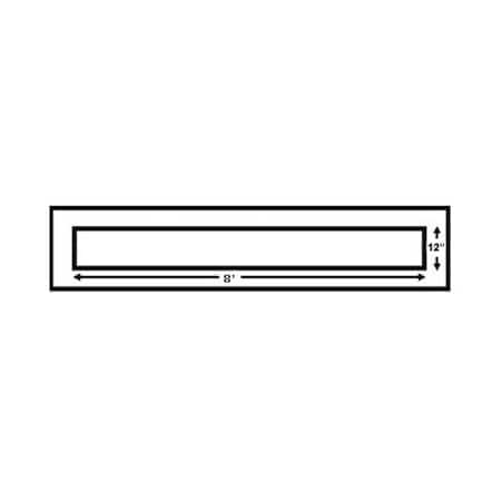 Stencil, 1ft x 8ft., Stop Bar, 1/8