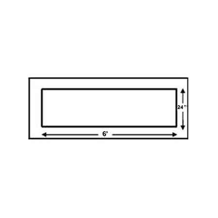 Stencil, 2ft x 6ft., Stop Bar, 1/8