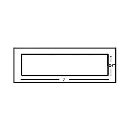 Stencil, 2ft x 8ft., Stop Bar, 1/8