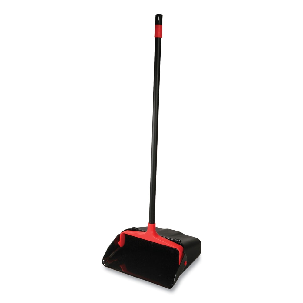 O-Cedar Commercial Maxi-Plus Lobby Dust Pan with Rear Wheels, 13 x 35, 30in Handle, Plastic, Black, 6/Carton MPN:96208CT
