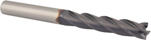Square End Mill: 3/8'' Dia, 2'' LOC, 3/8'' Shank Dia, 4'' OAL, 4 Flutes, Solid Carbide MPN:17001620