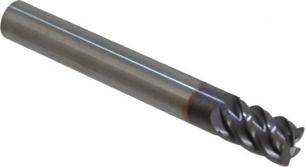 Corner Radius End Mill: 1/4