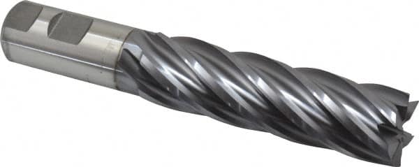 Square End Mill: 1-1/8'' Dia, 4'' LOC, 1'' Shank Dia, 6-1/2'' OAL, 6 Flutes, Cobalt MPN:17016451