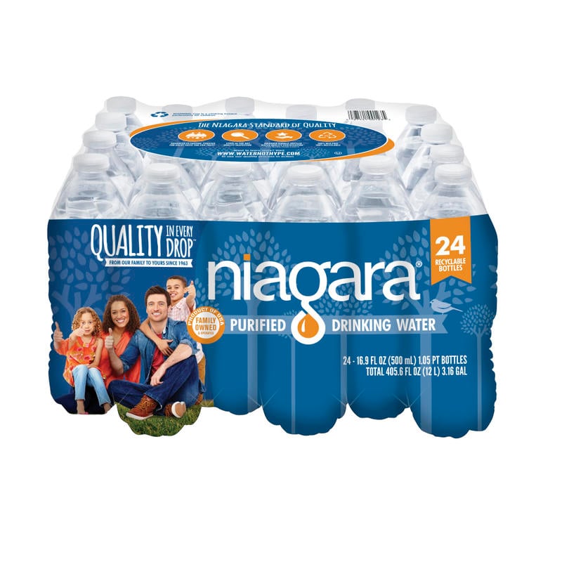 Niagara Purified Drinking Water Bottles, 16.9 Fl Oz, Pack Of 24 Bottles (Min Order Qty 4) MPN:NDW05L24PDRPBN84