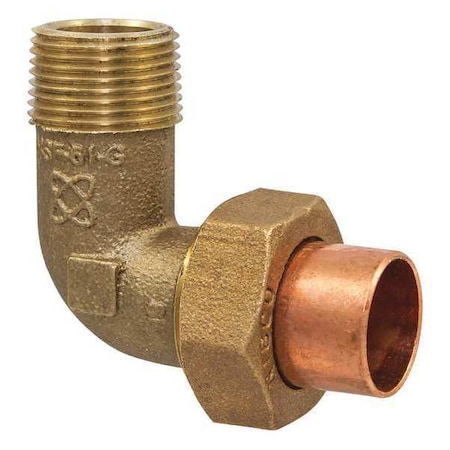 UnionElbow, Bronze, Cup3/4in, MNPT3/4in MPN:707-4-6-LF 3/4