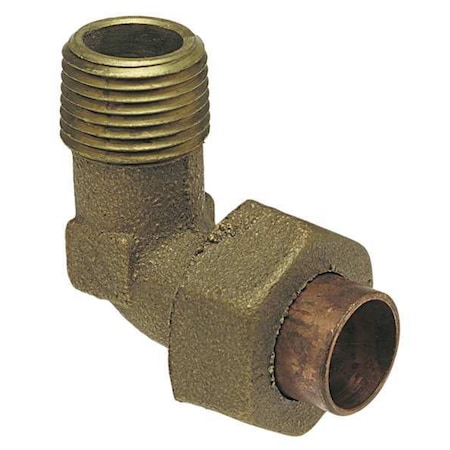 UnionElbow, Bronze, Cup3/4in, MNPT3/4in MPN:70746 3/4