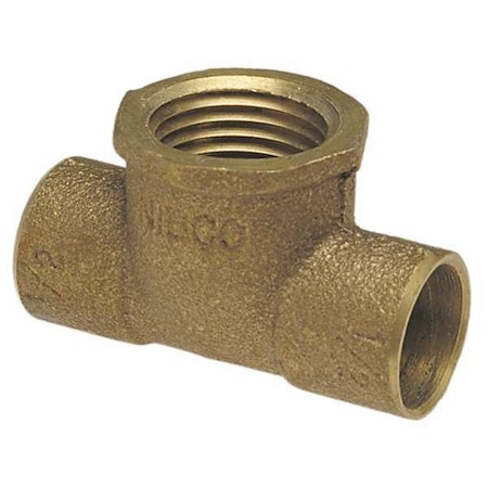 Reducing Tee, Cast Bronze, C x C x FNPT MPN:712R 1/2X1/2X1/4