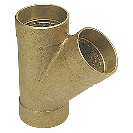 DWV 45 Wye, Cast Bronze, C x C x C, 1-5/8