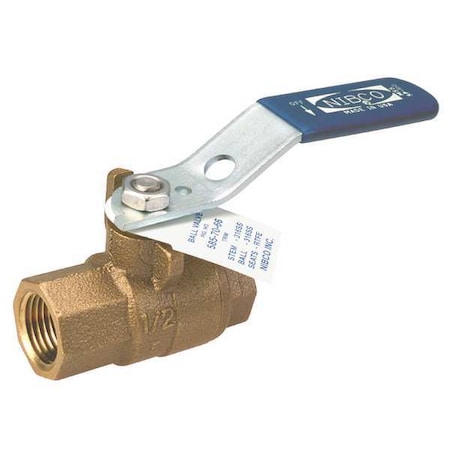 Manual 2-Way Ball Valve, NPT, Bronze MPN:T5857066 2