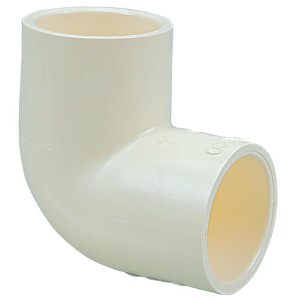 NIBCO 1/2in CPVC 90 deg. Elbow Pipe Fittings, White, Case Of 50 Fittings MPN:T00100D
