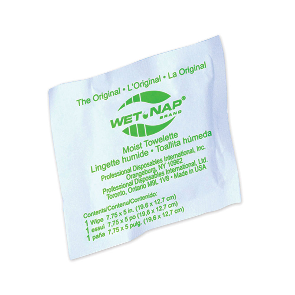 Sani Professional Wet-Nap Premoistened Towelettes, 1-Ply, 5 x 7.75, Unscented, White, 100/Pack, 10 Packs/Carton MPN:NIC D11055