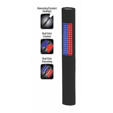 Black LED Flashlight, Alkaline AA, 150/120lm MPN:NSP-1170