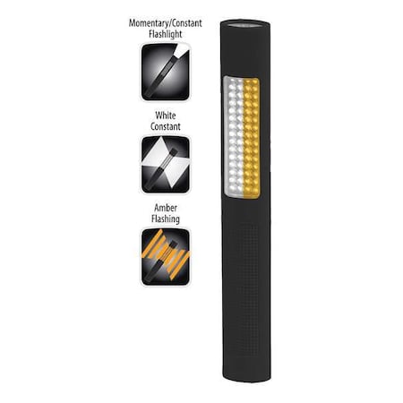 Handheld Flashing Light, LED, Black, PK4 MPN:NSP-1174