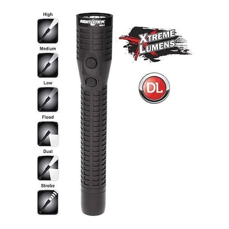 Rechargeable Flashlight, LED, Black MPN:NSR-9924XL