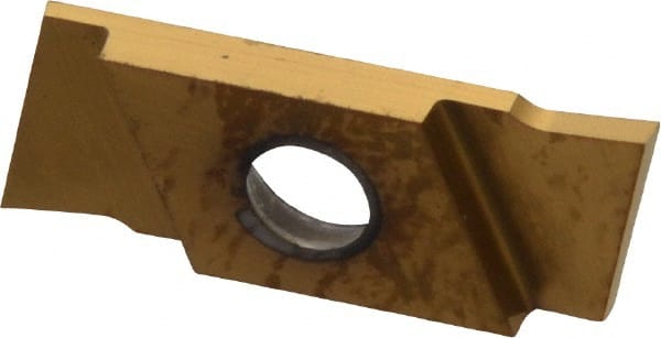 Cutoff Insert: GIE-7-GP-1.0 R-L GOLD, Carbide, 1 mm Cutting Width MPN:GIE7GP1.ORLGOLD