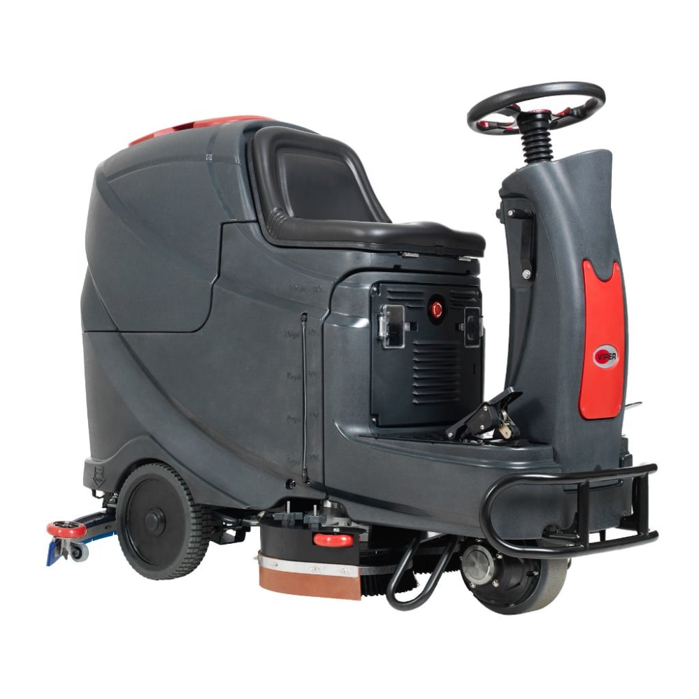 Nilfisk Viper AS710R-TPPL Disc Battery-Powered Ride-On Scrubber, 128Ah, 30in MPN:AS710R-TPPL