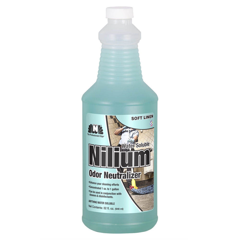 Hospeco Nilium Water Soluble Neutralizer, Linen, 1 Qt, Blue, Pack Of 6 Bottles MPN:32WSSL