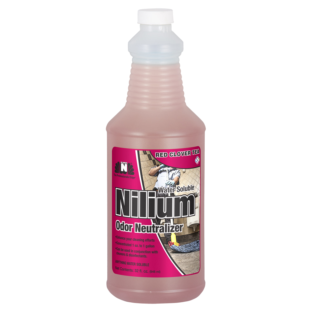 Hospeco Nilium Water Soluble Neutralizer, 1 Qt, Red Clover Tea, Pack Of 6 Bottles MPN:32WST