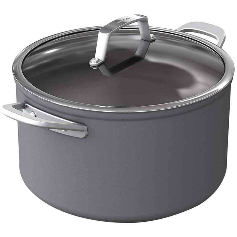 Ninja Foodi Stainless-Steel NeverStick Premium Stockpot, 8 Qt, Slate Gray MPN:C30480