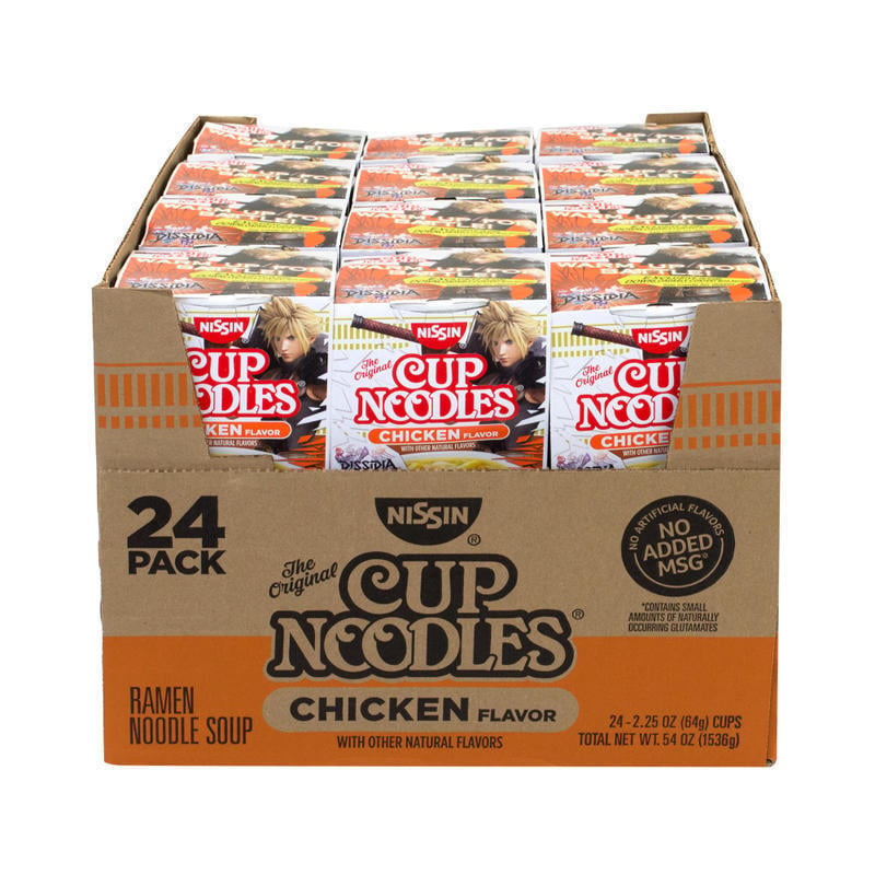 Nissin Chicken Flavor Ramen Noodle Soup Cups, 2.25 Oz, Pack Of 24 Cups MPN:03803