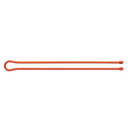 Gear Tie, 32 in L, Variable Max Bundle Dia., Orange, Rubber, Wire, 2 PK MPN:GT32-31-2R3