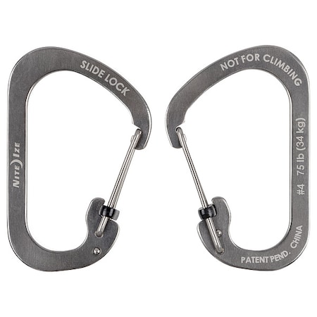 Locking Carabiner Clip, 2 in x 3-3/32 in MPN:CSL4-11-R6