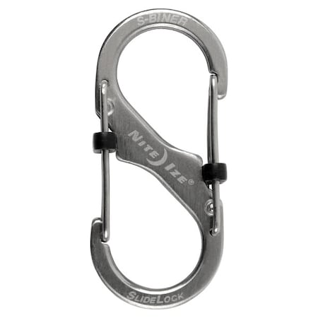 Carabiner Clip, 1-31/32 in., Silver MPN:LSB2-11-R3